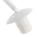 Steinhauer Luminaria de pedestal SPARKLED LIGHT cilíndrico, con interruptor, con pantalla, con enchufe, ajustable E27 IP20, blanco mate 
