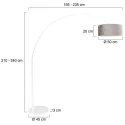 Steinhauer Luminaria de pedestal SPARKLED LIGHT cilíndrico, con interruptor, con pantalla, con enchufe, ajustable E27 IP20, blanco mate 