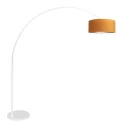 Steinhauer Luminaria de pedestal SPARKLED LIGHT cilíndrico, con interruptor, con pantalla, con enchufe, ajustable E27 IP20, blanco mate 