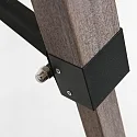 Luminaria de pedestal TRIEK de 1 llama, con interruptor, con pantalla E27 IP20, madera, antiguo 