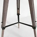 Luminaria de pedestal TRIEK de 1 llama, con interruptor, con pantalla E27 IP20, madera, antiguo 