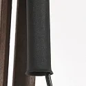 Luminaria de pedestal TRIEK de 1 llama, con interruptor, con pantalla E27 IP20, madera, antiguo 