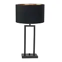 Luminaria de mesa STANG arriba, doble, con interruptor, con pantalla, con enchufe E27 IP20, negro mate regulable