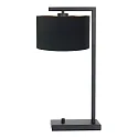 Luminaria de mesa STANG abajo, con interruptor, con pantalla, con enchufe E27 IP20, negro mate regulable