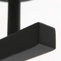 Steinhauer Luminaria de pared STANG arriba, cilíndrico, con pantalla E27 IP20, negro mate regulable