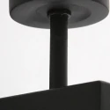 Steinhauer Luminaria de pared STANG arriba, cilíndrico, con pantalla E27 IP20, negro mate regulable