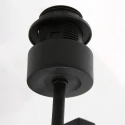 Steinhauer Luminaria de pared STANG arriba, cilíndrico, con pantalla E27 IP20, negro mate regulable