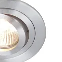 Steinhauer Luminaria empotrable PÉLITE SPOT redondo, giratorio GU10 IP20, acero cepillado regulable