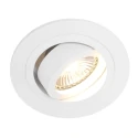Steinhauer Luminaria empotrable PÉLITE SPOT redondo, giratorio GU10 IP20, blanco mate regulable