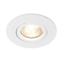 Steinhauer Luminaria empotrable PÉLITE SPOT redondo, giratorio GU10 IP20, blanco mate regulable