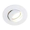 Steinhauer recessed luminaire PÉLITE SPOT round, swivelling GU10 IP20, white matt dimmable