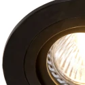 Steinhauer Luminaria empotrable PÉLITE SPOT redondo, giratorio GU10 IP20, negro mate regulable