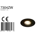 Steinhauer Luminaria empotrable PÉLITE SPOT redondo, giratorio GU10 IP20, negro mate regulable