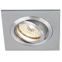 Luminaria empotrable PÉLITE SPOT giratorio, cuadrado GU10 IP20, acero cepillado regulable
