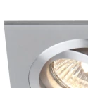 Steinhauer Luminaria empotrable PÉLITE SPOT giratorio, cuadrado GU10 IP20, acero cepillado regulable