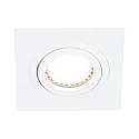 Luminaria empotrable PÉLITE SPOT giratorio, cuadrado GU10 IP20, blanco mate regulable