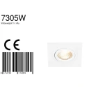 Steinhauer recessed luminaire PÉLITE SPOT swivelling, square GU10 IP20, white matt dimmable