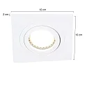 Steinhauer Luminaria empotrable PÉLITE SPOT giratorio, cuadrado GU10 IP20, blanco mate regulable