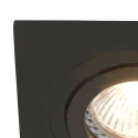 Steinhauer Luminaria empotrable PÉLITE SPOT giratorio, cuadrado GU10 IP20, negro mate regulable