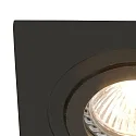 Steinhauer recessed luminaire PÉLITE SPOT swivelling, square GU10 IP20, black matt dimmable