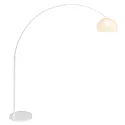 Luminaria de pedestal SPARKLED LIGHT semicircular, con interruptor, con pantalla, con enchufe, ajustable E27 IP20, blanco mate 