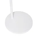 Steinhauer Luminaria de pedestal SPARKLED LIGHT semicircular, con interruptor, con pantalla, con enchufe, ajustable E27 IP20, blanco mate 