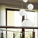 Steinhauer Luminaria colgante BOLLIQUE de 5 llamas, lang E27 IP20, acero cepillado regulable