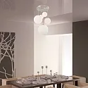 Steinhauer Luminaria colgante BOLLIQUE de 5 llamas, lang E27 IP20, acero cepillado regulable