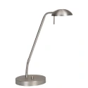 Mexlite Luminaria de mesa BIRON con brazo flexible, con regulador táctil IP20, acero cepillado regulable