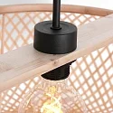 Steinhauer Luminaria colgante SPARKLED LIGHT - IKARO de 1 llama, redondo E27 IP20, haya, color natural regulable