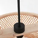 Steinhauer Luminaria colgante SPARKLED LIGHT - IKARO de 1 llama, redondo E27 IP20, haya, color natural regulable