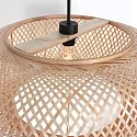 Steinhauer Luminaria colgante SPARKLED LIGHT - IKARO de 1 llama, redondo E27 IP20, haya, color natural regulable