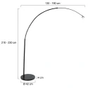 Steinhauer Luminaria de pedestal SPARKLED LIGHT - IKARO ranurado, cilíndrico, con interruptor, con pantalla, ajustable E27 IP20