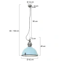 Steinhauer Luminaria colgante BIKKEL - Ø 42CM de 1 llama, medio E27 IP20, marrón, pied regulable