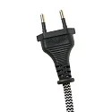 Mexlite Luminaria de pared CERA con interruptor, con enchufe, ajustable E27 IP20, negro mate regulable