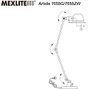 Mexlite Table lamp DAVIN, 1 flame, reflector, black