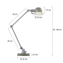 Luminaria de mesa DAVIN con interruptor, con brazo articulado, con enchufe E14 IP20