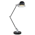 Luminaria de mesa DAVIN con interruptor, con brazo articulado, con enchufe E14 IP20, negro mate 