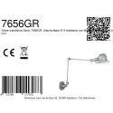 Mexlite Luminaria de pared DAVIN lang, con interruptor, con brazo articulado E14 IP20, verde, brillante 