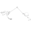 Mexlite Luminaria de pared DAVIN lang, con interruptor, con brazo articulado E14 IP20, verde, brillante 