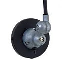 Mexlite Luminaria de pared DAVIN lang, con interruptor, con brazo articulado E14 IP20, negro mate 