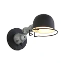 Mexlite Luminaria de pared DAVIN corto, con interruptor, con brazo articulado E14 IP20, negro mate 