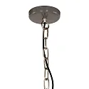 anne light & home Luminaria colgante FRISK de 1 llama, redondo E27 IP20, brillante, gris regulable