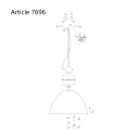 Luminaria colgante FRISK de 1 llama, redondo E27 IP20