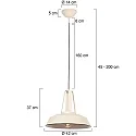 Mexlite Luminaria colgante EDEN E27 IP20, regulable