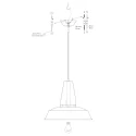 Mexlite pendant luminaire EDEN 1 flame E27 IP20, creme dimmable