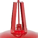 Mexlite Luminaria colgante EDEN abajo, de 1 llama, redondo E27 IP20, rojo regulable