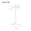 Mexlite Mexlite Pendant luminaire EDEN, 1 flame, 42cm, white
