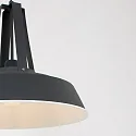 Mexlite Luminaria colgante EDEN abajo, de 1 llama, redondo E27 IP20, negro mate regulable
