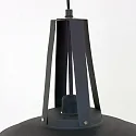 Mexlite Luminaria colgante EDEN abajo, de 1 llama, redondo E27 IP20, negro mate regulable